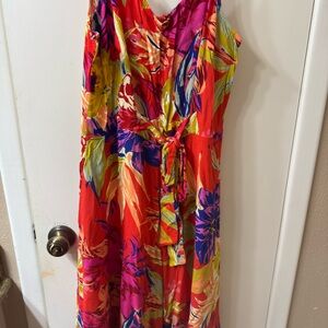 Vibrant Floral Maxi Dress